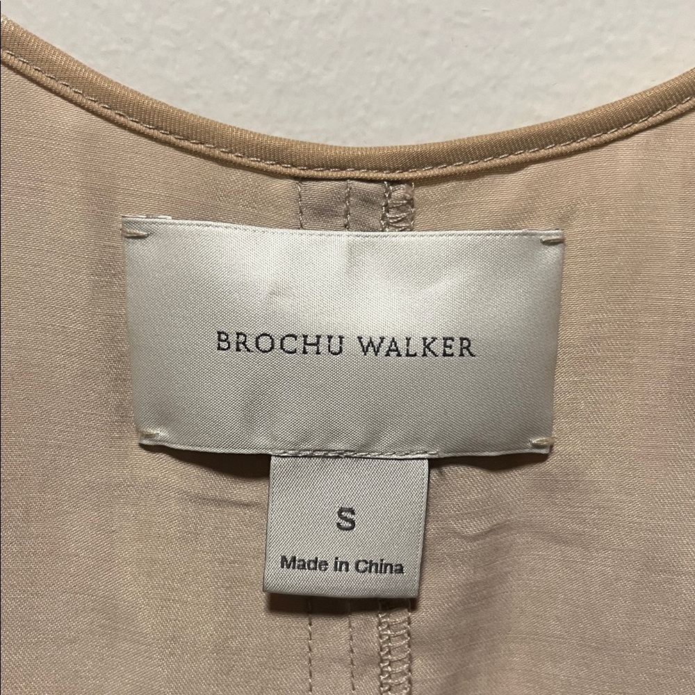BROCHU WALKER Tan/Beige Ikat Printed Women's Tunic/Tank, Size Small - Picture 7 of 7